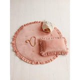 Soft Velvet Mat with Frill “Apricot” - Moi Mili