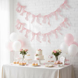 Pink Bow Garland Baby Shower Decor, Nursery Wall Decor for Baby Girl, Coquette Bow Decoration, Girly Room Decor
