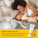 Purelan Lanolin Nipple Cream, Fast Relief for Sore Nipples & Dry Skin during Breastfeeding