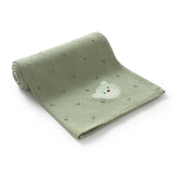 Baby Blankets Cotton Knit Newborn Girl Boy Bed Quilt 100*80CM Plaid Infant Stroller Swaddling Fashion Solid Cute Bear Super Soft