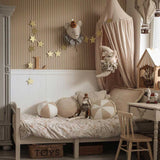 Simple Vintage Stripes Beige Brown Wallpaper 