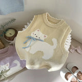 Cute Bow Cat Vest
