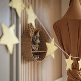 Simple Vintage Stripes Beige Brown Wallpaper 