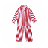 Luxury Classic Red & White Striped Christmas Pajamas for Kids