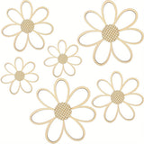 Wooden Daisy Wall Art - 6/3Pc Set