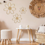 Wooden Daisy Wall Art - 6/3Pc Set