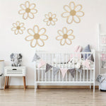 Wooden Daisy Wall Art - 6/3Pc Set