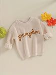 Knitted Baby Pumpkin Sweater