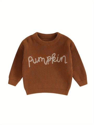 Knitted Baby Pumpkin Sweater