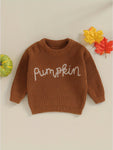 Knitted Baby Pumpkin Sweater