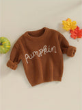 Knitted Baby Pumpkin Sweater