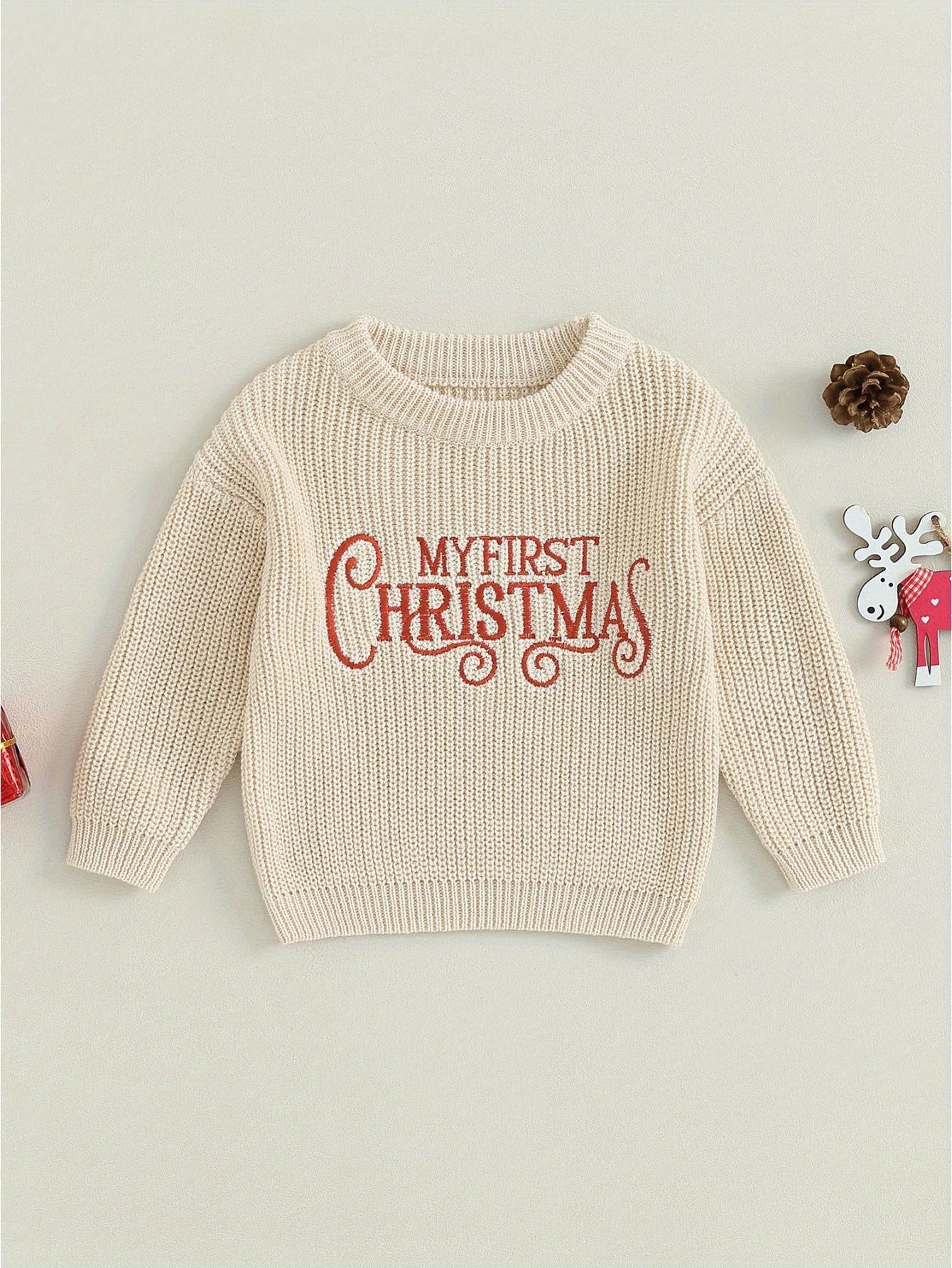 Christmas Jumper Boys Baby's First Christmas Personalised Embroidered Sweatshirt With Optional Matching Mummy Jumper By Minni Christmas Baby Clothes
