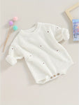 Baby Girls Flower Sweater Romper