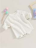 Baby Girls Flower Sweater Romper