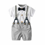 Formal Wedding Clothing Sets for Baby Boy Outfit Infant 3 6 12 18 24M Bodysuit Suspender Suit Toddler Kid Birthday Party Costume