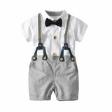 Formal Wedding Clothing Sets for Baby Boy Outfit Infant 3 6 12 18 24M Bodysuit Suspender Suit Toddler Kid Birthday Party Costume