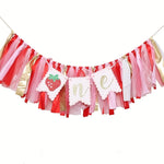 Sweet Strawberry-Themed High Chair Banner for First Birthday