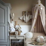 Simple Vintage Stripes Beige Brown Wallpaper 