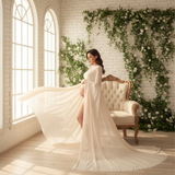 Sheer Chiffon Fabric Maternity Photography - Cozy Nursery