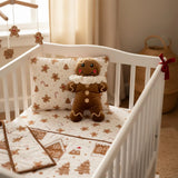 Set of 2 Christmas Baby Pillows –Gingerbread Man & Christmas Tree Plush Toys Holiday Nursery Decor | Baby Shower Gift | Soft Crib Cushion