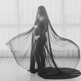 Sheer Chiffon Fabric Maternity Photography - Cozy Nursery
