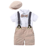 Formal Wedding Clothing Sets for Baby Boy Outfit Infant 3 6 12 18 24M Bodysuit Suspender Suit Toddler Kid Birthday Party Costume
