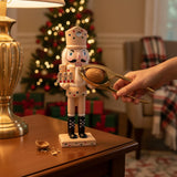 Gingerbread Candy Nutcracker Hand-Painted Wooden Christmas Decor 25 Cm Tall Christmas Home Decor