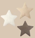 Plush Bouclé Teddy Cushion | Cream & Taupe Nursery Decor | Small Crescent Moon / Cloud / Star Pillow | Gender Neutral Baby Gift