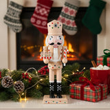 Gingerbread Candy Nutcracker Hand-Painted Wooden Christmas Decor 25 Cm Tall Christmas Home Decor