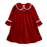 Luxury Velvet Christmas Red Pajamas & Robes for Kids Toddlers