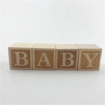 4Pcs Wooden Letters Nursery Blocks 