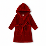 Luxury Velvet Christmas Red Pajamas & Robes for Kids Toddlers