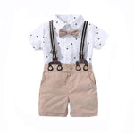 Formal Wedding Clothing Sets for Baby Boy Outfit Infant 3 6 12 18 24M Bodysuit Suspender Suit Toddler Kid Birthday Party Costume