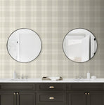 Lenox Hill Plaid Peel and Stick Wallpaper (Neutral)