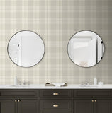 Lenox Hill Plaid Peel and Stick Wallpaper (Neutral)