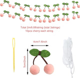 Felt Pink Cherry Garland Decoration (3String X 6.6Ft)  