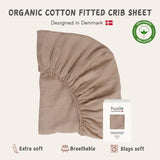 Crib Sheets – Organic Cotton Muslin Fitted Crib Sheet (Natural Stripe)