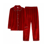 Luxury Velvet Christmas Red Pajamas & Robes for Kids Toddlers