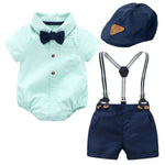 Formal Wedding Clothing Sets for Baby Boy Outfit Infant 3 6 12 18 24M Bodysuit Suspender Suit Toddler Kid Birthday Party Costume