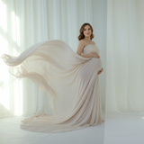 Sheer Chiffon Fabric Maternity Photography - Cozy Nursery