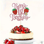 1st Birthday Strawberry Cake Topper