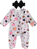 Pumpkin Baby Girl Boy Footie Romper One Piece Jumpsuit Sleeper Infant Clothes