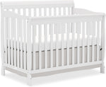 Baby Crib 5-In-1 Convertible, Wooden Cribs Converts to Toddler Bed
