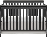 Baby Crib 5-In-1 Convertible, Wooden Cribs Converts to Toddler Bed