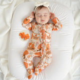 Pumpkin Baby Girl Boy Footie Romper One Piece Jumpsuit Sleeper Infant Clothes