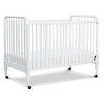 Jenny Lind 3-In-1 Convertible Crib in Ebony, Removable Wheels, Greenguard Gold Certified