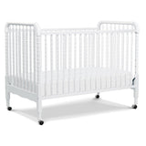 Jenny Lind 3-In-1 Convertible Crib in Ebony, Removable Wheels, Greenguard Gold Certified