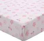 Pink Elephant Newborn Cot Bedding Set 3PCS
