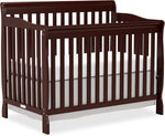 Baby Crib 5-In-1 Convertible, Wooden Cribs Converts to Toddler Bed