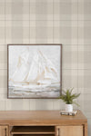 Lenox Hill Plaid Peel and Stick Wallpaper (Neutral)